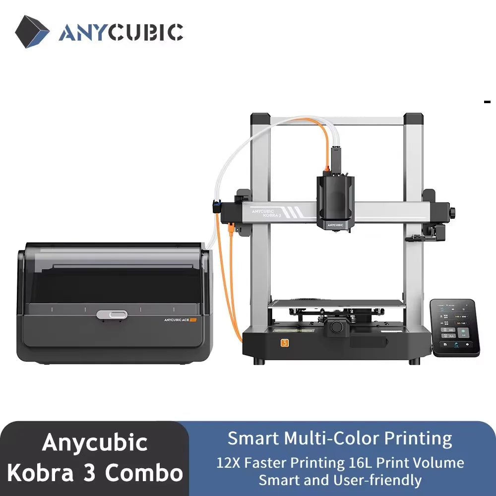 Anycubic Kobra 3 Combo – 3D-Drucker mit AMS Lite, Auto-Leveling, KI-Unterstützung | Simtiq
